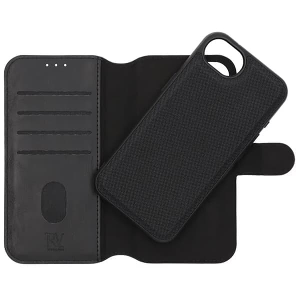 Rvelon Lommebokveske Magnet for iPhone 16e og 17e - Svart