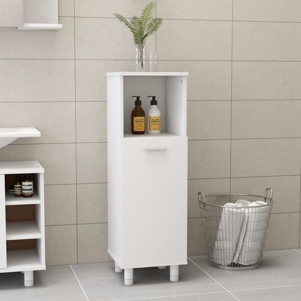VidaXL baderomsskap hvit 30x30x95 cm konstruert tre