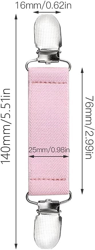 4 elastiske klemmer, (rosa, grå) Dam Eleganta C DXGHC