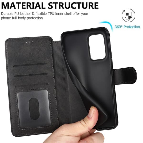SKALO Samsung A53 5G Premium Cut Pung Etui - Sort Sort
