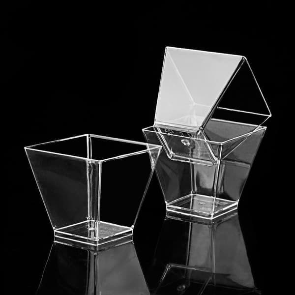 Plastglas til dessert 50 stk.