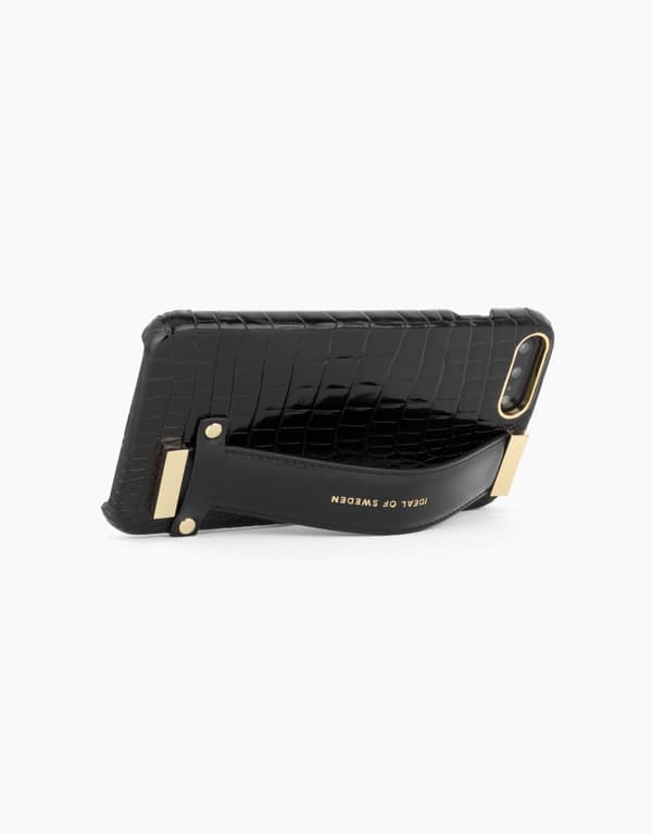 IDeal of Sweden Neo Noir Croco Strap Handle Statement Case för iPhone 6/6S/7/8 Plus Svart