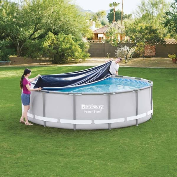 Bestway Poolöverdrag Flowclear 427 cm Antracit
