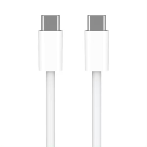 2-pakning iPhone 15 / iPhone 16 Lader - USB-C til USB-C Kabel - 2M - Lading & Synkronisering - Hvit hvit