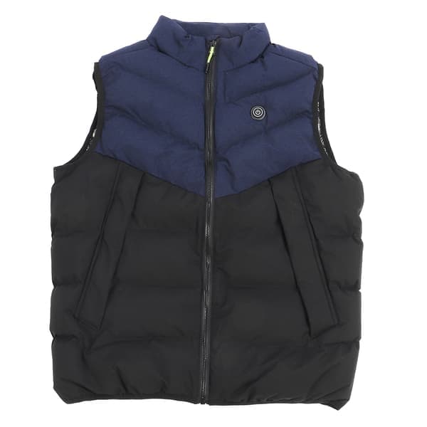 USB-opvarmet vest til vintervandring, sort/blå, 3XL