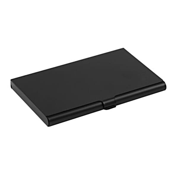 Glat Aluminium Kortholderpung - RFID Beskyttelse, Multi-Farvemuligheder, Sort black