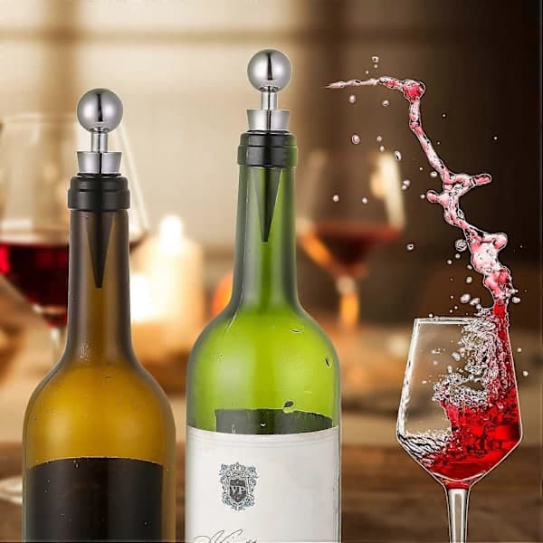 Återanvändbara vinkorkar 4-pack, silikonförslutningslock för vin, champagne, öl, sprit
