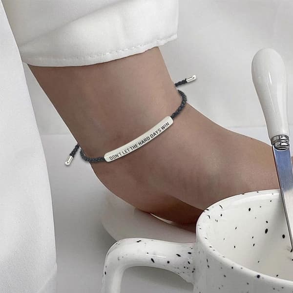 CTDWNT Lad ikke de hårde dage vinde armbånd til kvinder og mænd coffee2 onesize