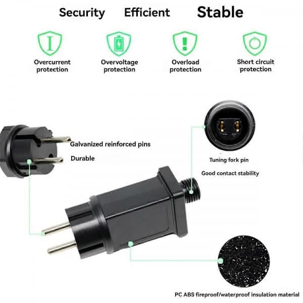 12V 1A LED-strømforsyningsadapter, vanntett IP44 LED-transformatorplugg for LED-strips
