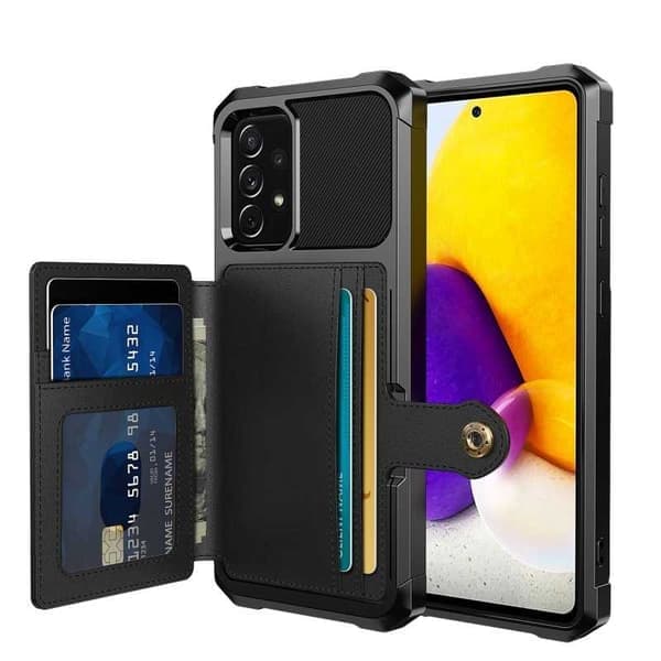 Samsung A72 4G Understøttet Premium Skal 4-FACK Solid V3 Sort