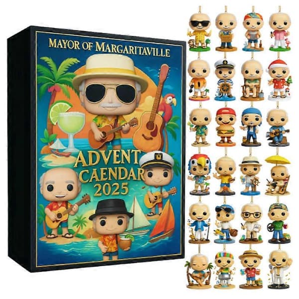 Elvis Presley Julekalender Blind Box, Julepynt Akryl Vedhæng Overraskelsespynt Buffett blind box 26*18*3cm