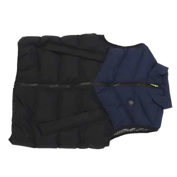 USB-opvarmet vest til vintervandring, sort/blå, 3XL
