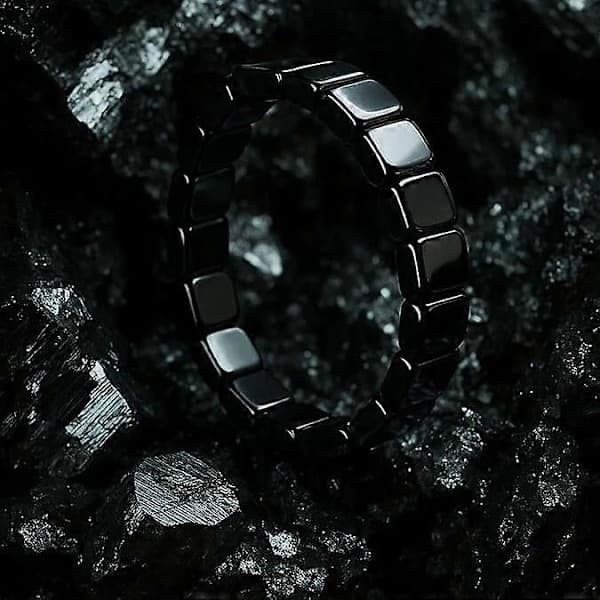 Hæmatit Armbånd til Mænd, Stilfuldt Stenarmbånd, Komfortabel Pasform