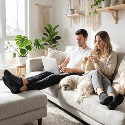 Andningsbara låga ankelstrumpor med hälflik White One Size