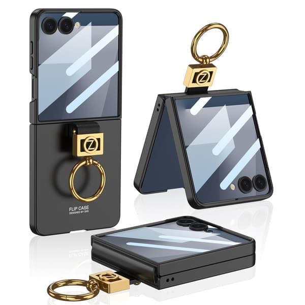Samsung Z Flip7 GKK Goldring Skal - Sort Sort Sort