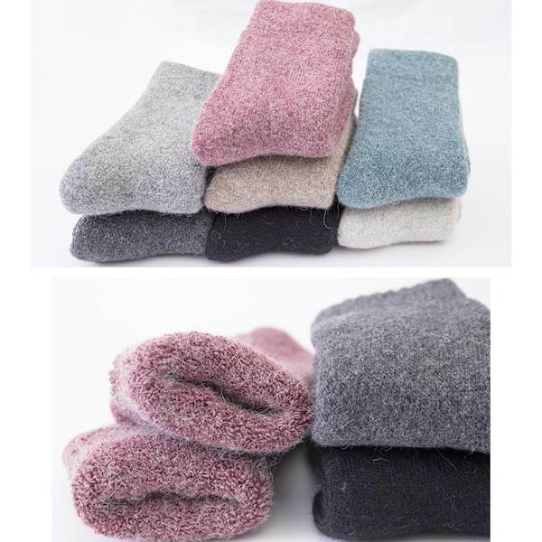Termiske lange strømper Cashmere uldstrømper SORT sort Black