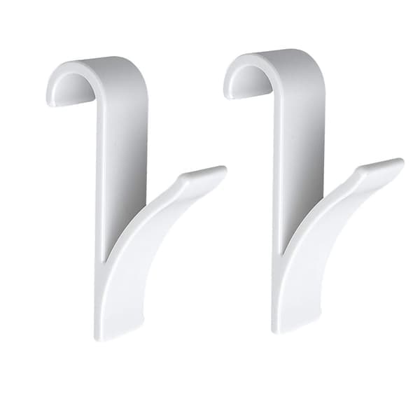 Sett med 2 radiator kroker, håndklestativ radiator krok, hvit plast