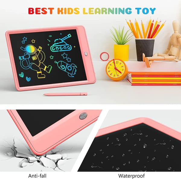 (SC)Drawing Tablet for Toddlers, Erasable Writing Tablet 10 Inch Doodle Board with Lock Function, Reusable Drawing Pad Kids Drawing Tablet for Learning