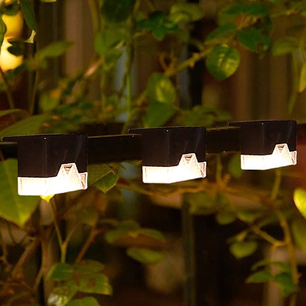 Solar deck lights - outdoor fence lights (4pcs)