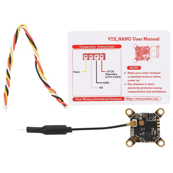 (SC)VT5804 Nano Video Transmitter 5.8G 40CH 0mW~400mW OSD Adjustable FPV Transmitter
