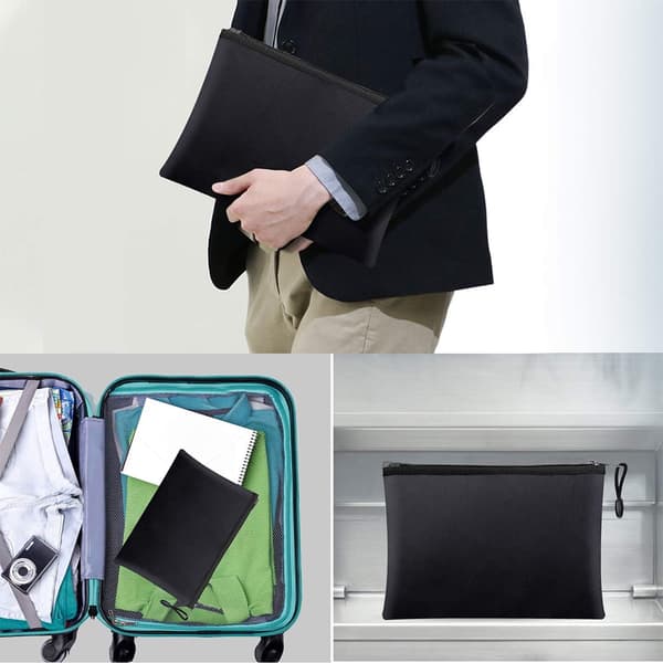 (SC) Protective Fortress, Fireproof Document Bag, Secure Protection, Durable Foldable, Document Holder, Non-Itchy, Large Capacity for Your Valuables