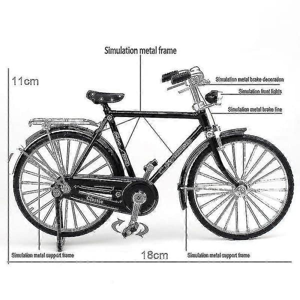 (SC)1:10 Legering Klassisk Retro Sykkelmodellpynt-Perfekt Green
