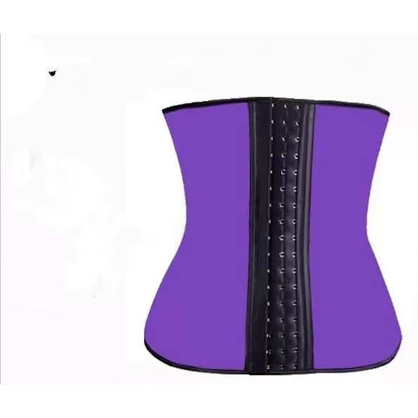 Midjetränare i naturlatex korsett Lila Purple M
