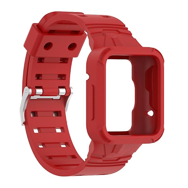 Silikoniranneke sopii MI-watch lite/lite 2 -kellolle Pehmeä ranneke Red