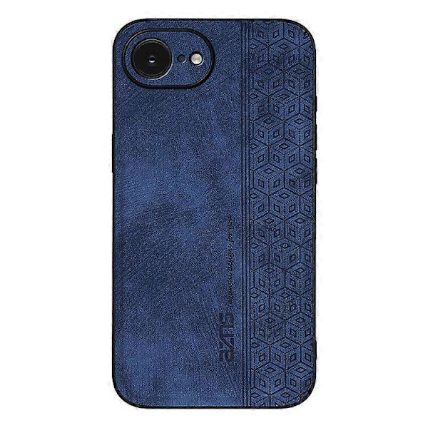 [SC] For iPhone 16e Case Protective PU Leather Covered TPU Phone Case Blue