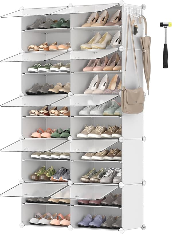[SC]2026 New Modular Shoe Rack, 8 Compartments, Modular Storage Shelf, with Door