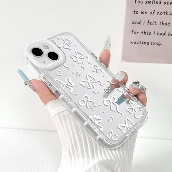 {SC}Compatible with iPhone 14 Pro Max Case Cute Mirror Bow Love Heart Pattern for Girls Strap Design Shockproof Protective Phone iPhone 14 Pro Max