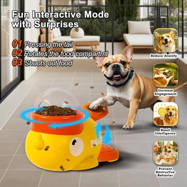 Interactive Dog Toy, Adjustable Treat Dispenser for Enhanced Learning, Slow Feeder for Pets, Durable Dog Chew Toy