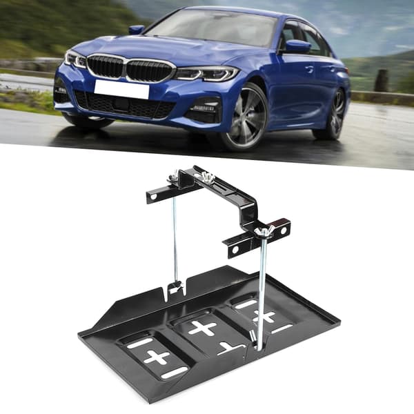 (SC) Oppbevaring Batteriholder Brettmontering Hold nede Klemfeste Sett Biltilbehør 19CM