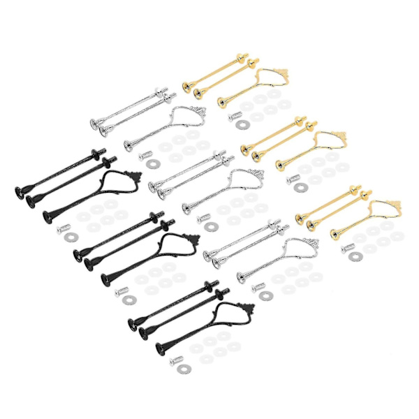 6 Sett med Hardware Kake Stativ 3-lags Kake Stativ Monteringsbraketter for Bryllup og Fest - WELLNGS