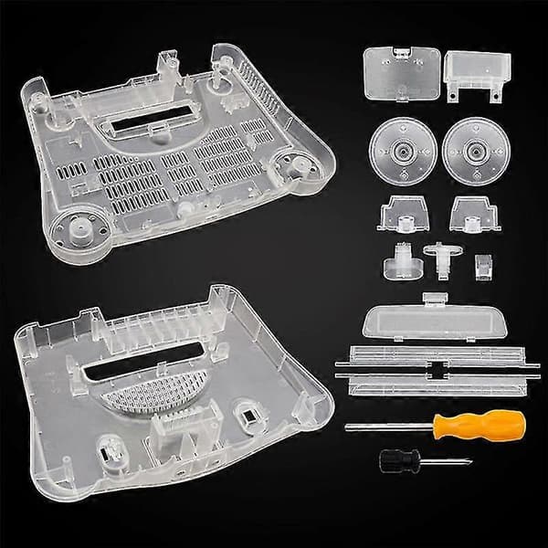 (SC) Replacement S Transparent Shell For N64 Retro Console Transparent Box Transparent