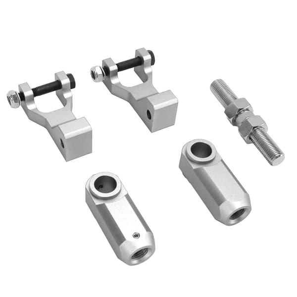(SC) 5 pcs/set ATV Front Rear Lowering Kit in Aluminum Alloy, Replacement for Raptor 350 660 700 Silver