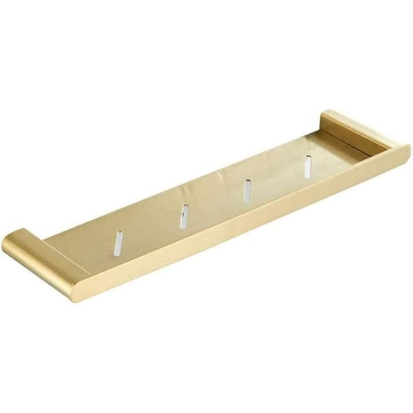 (SC) Wall-mounted bathroom shelf in brushed gold finish, industry problem solver with wide compatibility, modern cabinet handle for easy use