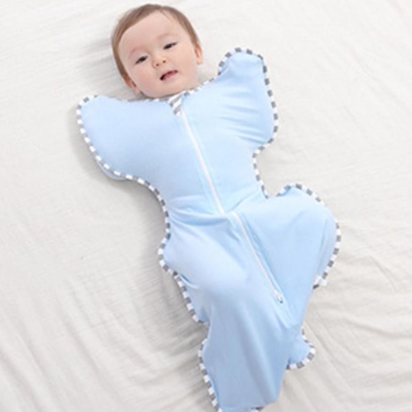 Svøb, dramatisk bedre søvn, giver baby mulighed for at sove lyseblå S Light Blue
