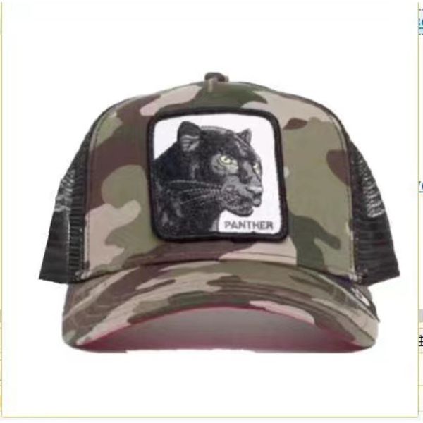 Mesh Dyr Broderet Hat Snapback Hat Leopard K Leopard camouflage