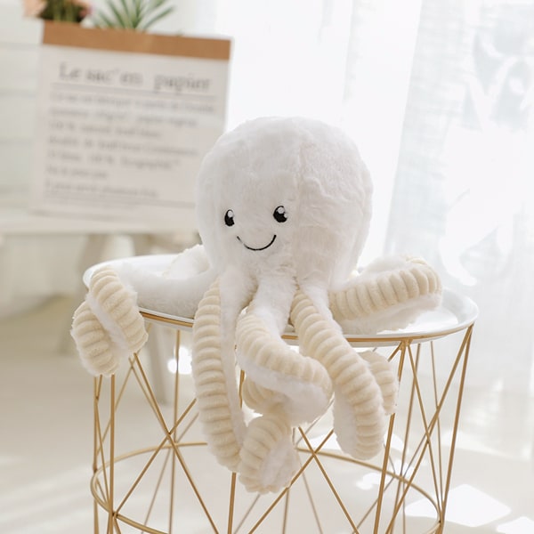 Bläckfiskdocka söt bläckfisk plyschleksak simulering havslevande djur docka bästsäljare Bläckfisk--Lila 18cm Octopus--Purple