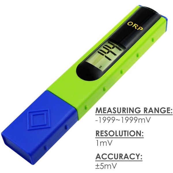 ORP Redox Meter, 1-punkts kalibrering, Oxidation-Reduktionspotentiale, Akvarier, Svømmebassiner, Vandrensningssystemer, Akvakultur, Spaer