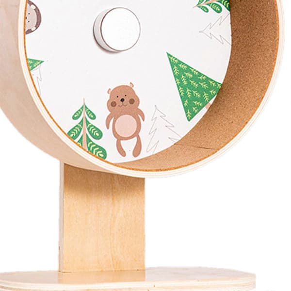 (SC)[LLC] Hamster Exercise Wheel Silent Running Wheel Double Bearings, with Adjustable Stand C C M
