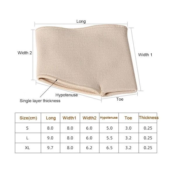 Metatarsal Sleeve Pads Gel Pads SORT L Sort L Black