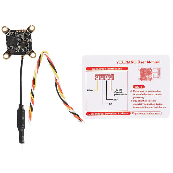 (SC)VT5804 Nano Video Transmitter 5.8G 40CH 0mW~400mW OSD Adjustable FPV Transmitter