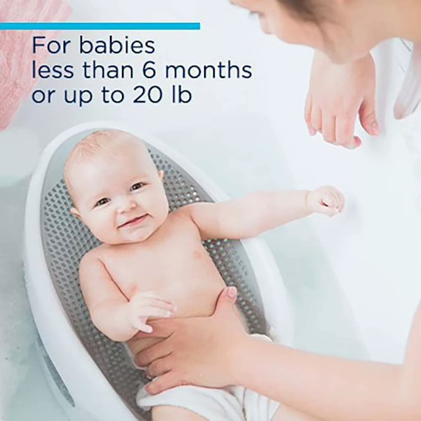 Angelcare Babybadsstöd (Grå) | Perfekt för spädbarn under 6 månader Grey 1 Count (Pack of 1)