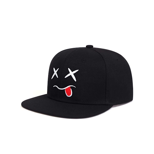 Rolig leende herrars basebollkeps snapback justerbar hip hop platt skärm solskärm hatt A