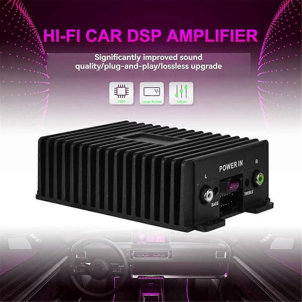 (SC)[LCS] 4-channel Car Stereo Amplifier High Power DSP Amplifier Box Compatible with Android Small Audio Speak