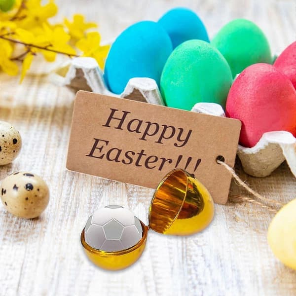 Golden Egg Plastic Easter Eggs - Surprise Fillable Eggs for Easter Egg Hunt, Basket Stuffers, and Kids' Toys Gold B