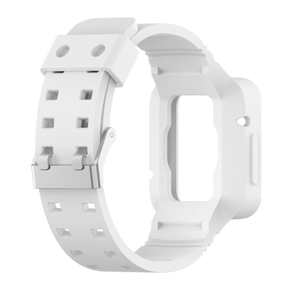 Silikon armbånd Velegnet til MI-watch lite/lite 2 Ur Blødt Rem Armbånd White