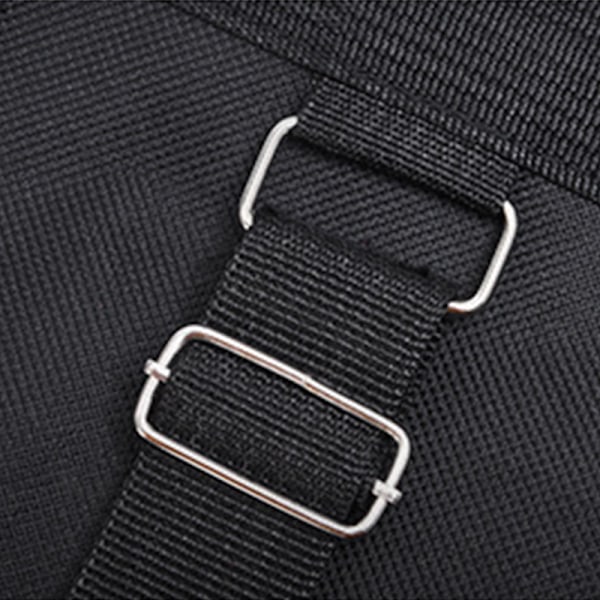 Fiskestang Etui Foldbart 1,5 m Lærred og Metal Fiskestang Taske til Udendørs Fiskeudstyr Sort